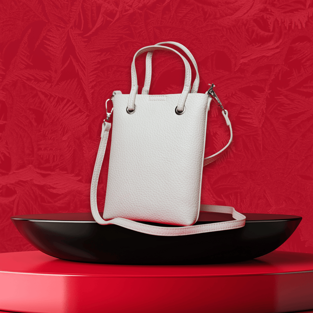 Benita Elise Mini Tote — Ivory Grain