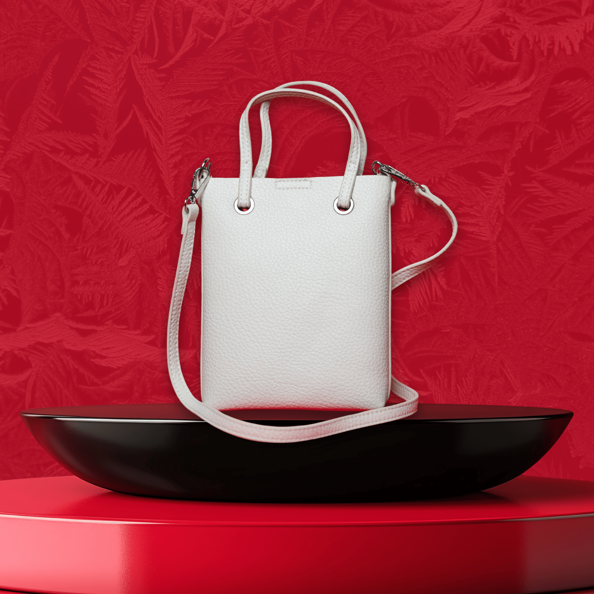 Benita Elise Mini Tote — Ivory Grain