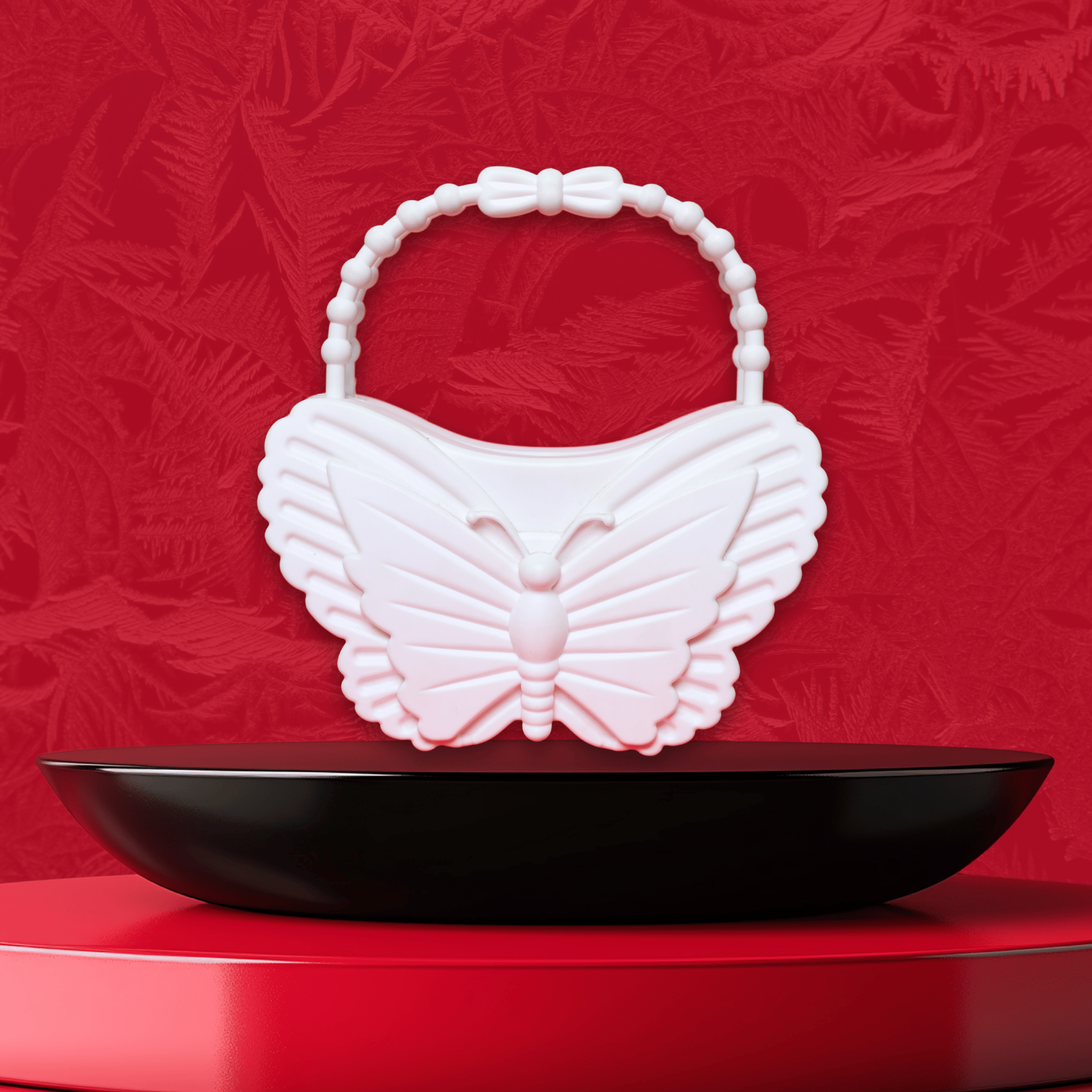 Benita Papillon Handbag — Frost White