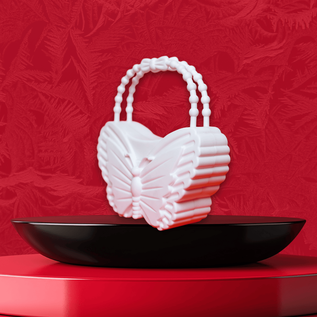 Benita Papillon Handbag — Frost White